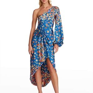 AMUR
Atara One-Shoulder High-Low Midi Dress